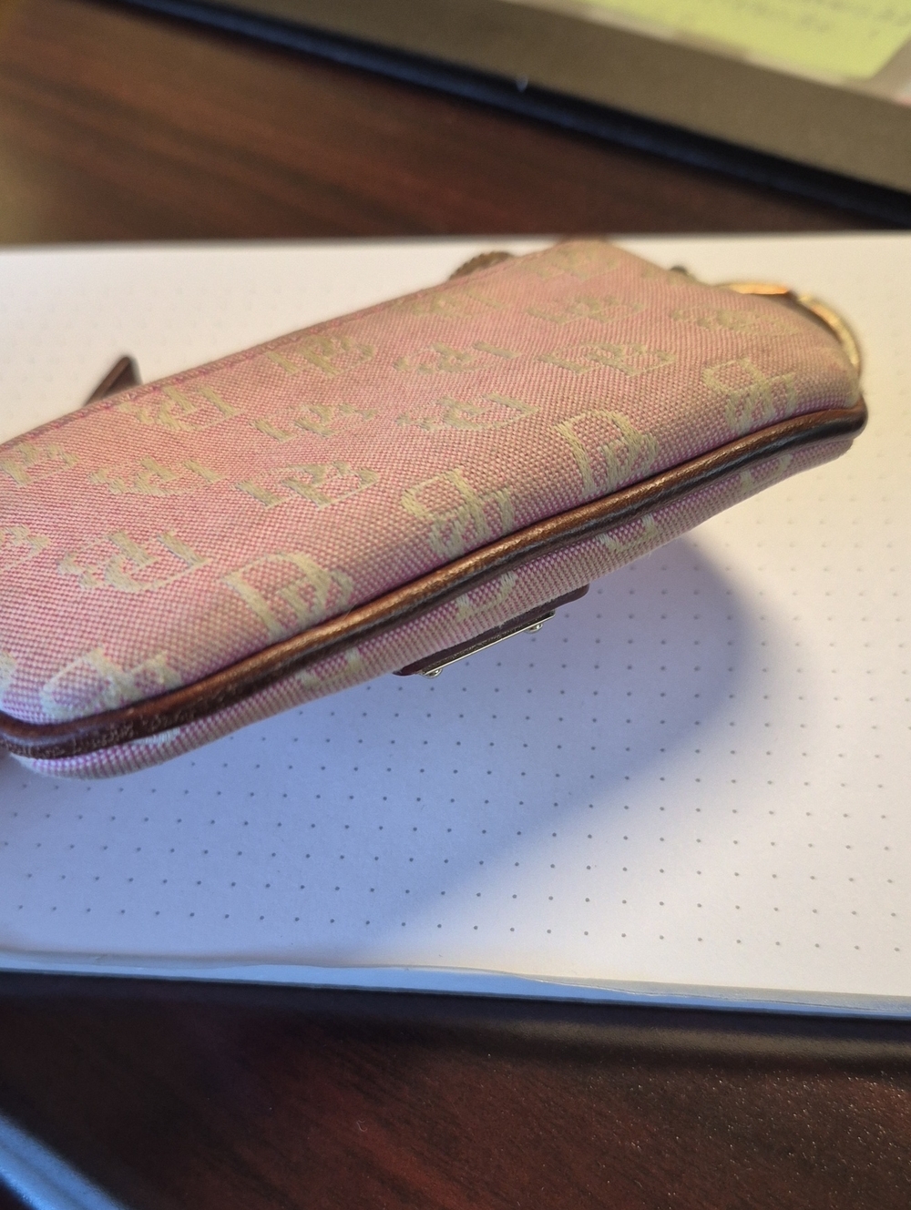 Dooney & Bourke Leather & Canvas Pouch/Wallet - Picture 6 of 13